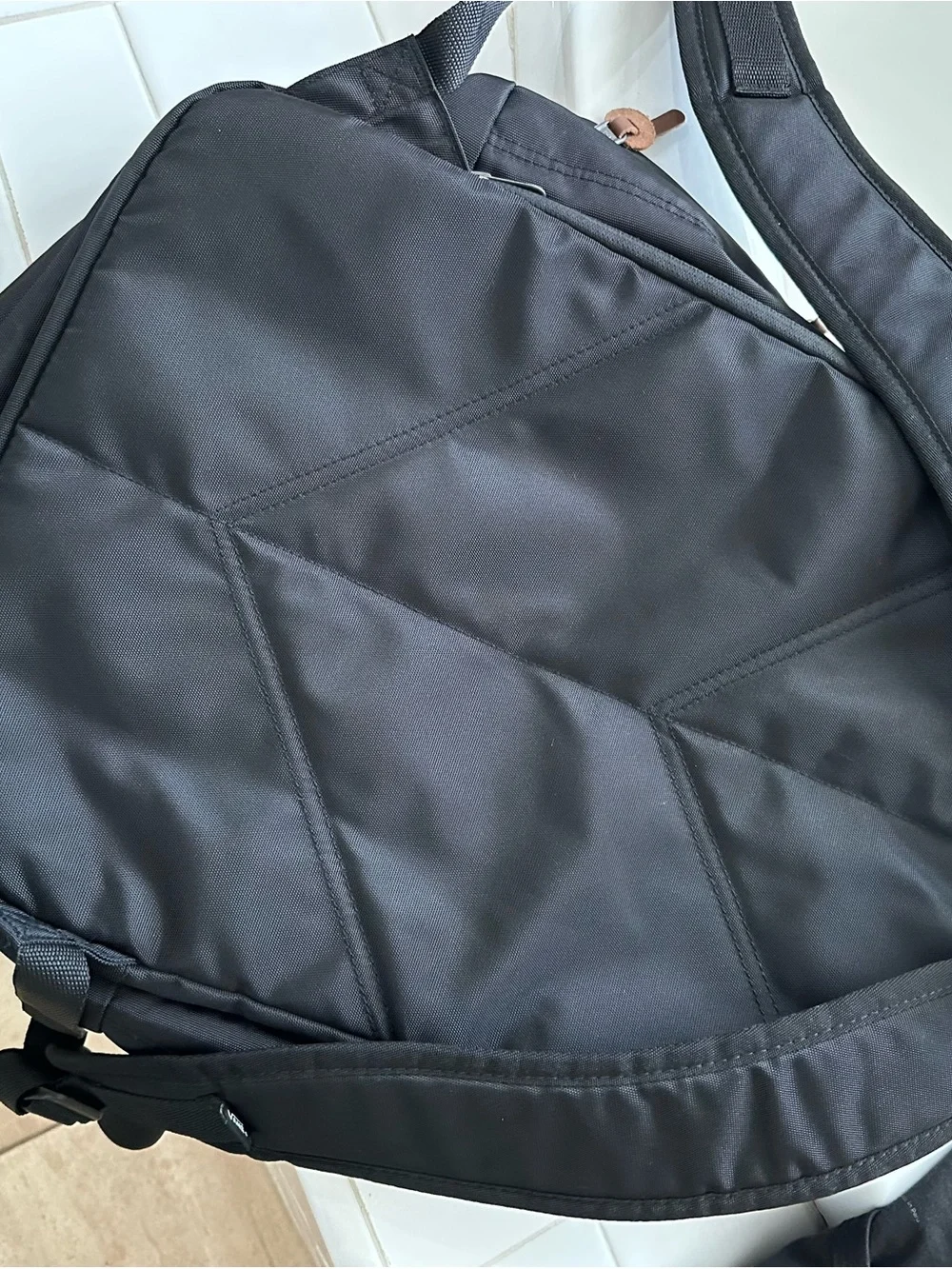 Vans Black Backpack with Brown Accent Patch